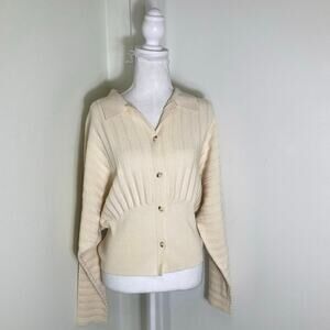 NWT Wynn Hamlyn Long Sleeve Button Up Collared Sweater Sz L